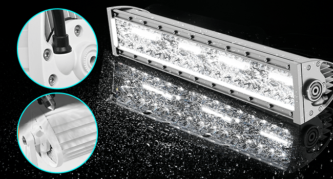 22 Inch 480W Spot Flood Combo White Case Led Light Bar