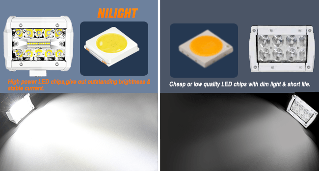 4 Inch 60W Spot Flood Combo White Case Led Work Lights