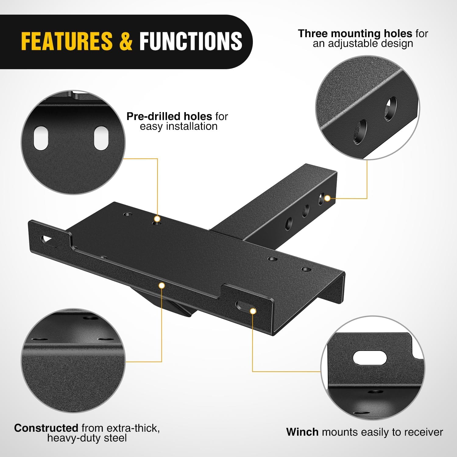 Winch Hitch Cradle Mount Plate