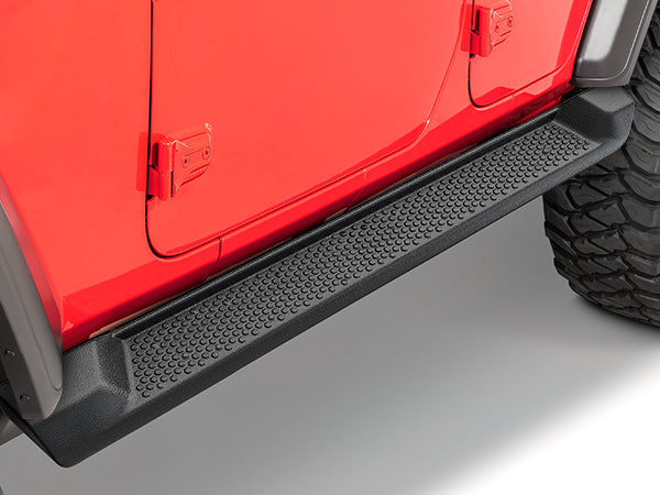 2018-2024 Jeep Wrangler JL 4 Door Side Step Nerf Bars 6 Inch ABS Plastic Matte Black