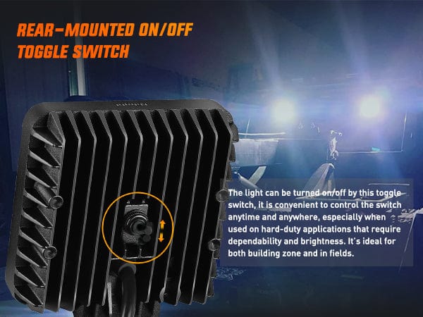 4.3 Inch 60W Square Flood Toggle Switch LED Work Lights