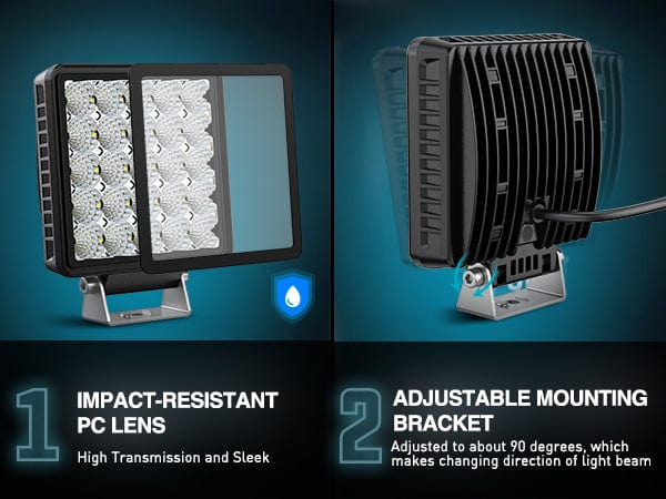3 Inch 9LED Square Flood Built-in EMC LED Pod Lights