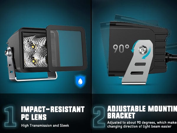 3 Inch 4LED Built-in EMC Flood LED Pod Lights