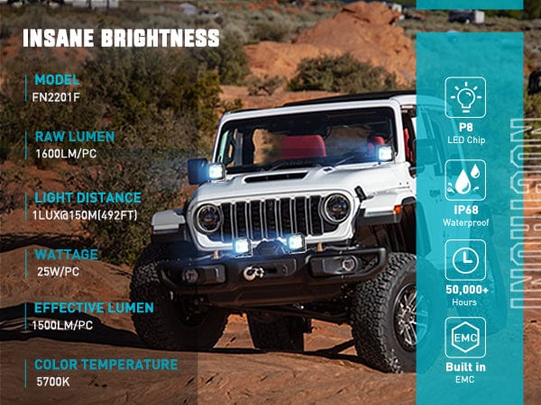 3 Inch 4LED Built-in EMC Flood LED Pod Lights