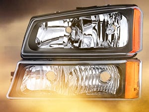 2003-2006 Chevy Silverado 1500 1500HD 2500 2500HD 3500 2007 Chevy Silverado 1500 2500 3500 Classic OE Style Black Housing Amber Reflector Headlight Taillight Assembly