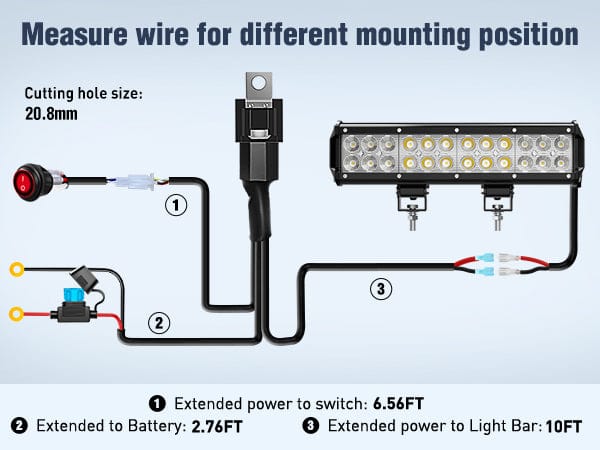 12 Inch 72W Double Row Spot Flood Led Light Bar