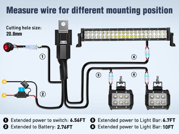 22 Inch 120W Double Row Spot Flood LED Light Bar