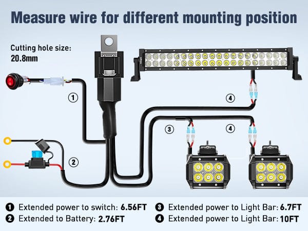 22 Inch 120W Double Row Spot Flood LED Light Bar