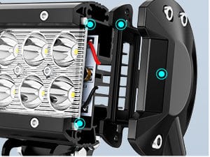 20 Inch 126W Double Row Spot Flood Led Light Bar Kit