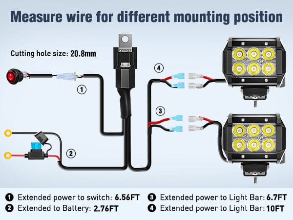 4 Inch 18W Double Row Spot LED Pods