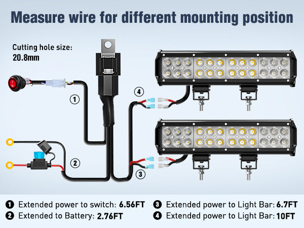 12 Inch 72W Double Row Spot Flood Led Light Bars