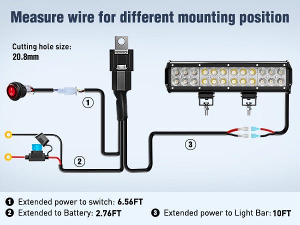 12 Inch 72W Double Row Spot Flood Led Light Bar