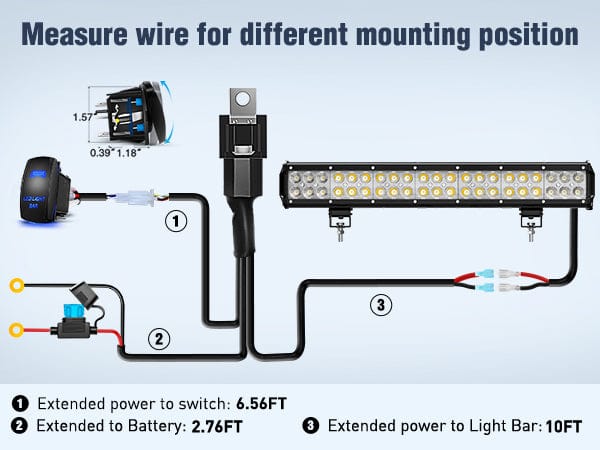 20 Inch 126W Double Row Spot Flood Led Light Bar Kit