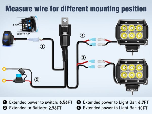 4 Inch 18W Double Row Spot LED Pods