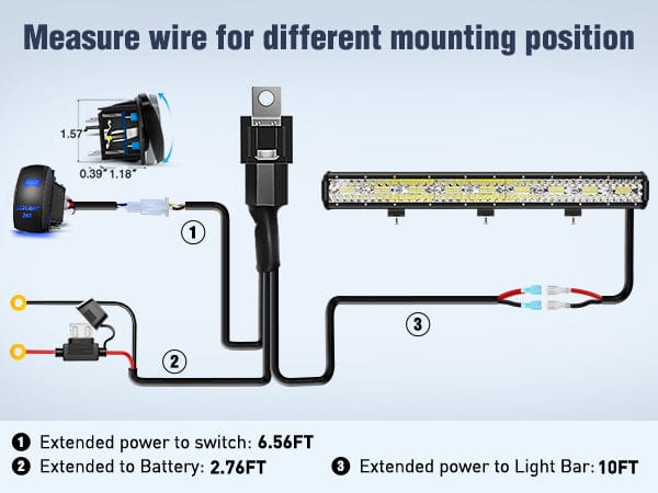 26 Inch 540W 50000LM Triple Row Spot Flood LED Light Bar