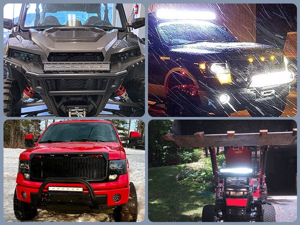 20 Inch 420W 42000LM Triple Row Spot Flood LED Light Bar