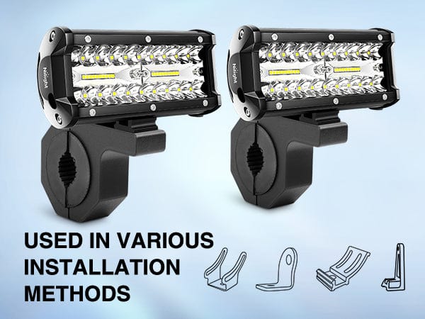 6.5 Inch 120W Triple Row Spot Flood LED Light Bars