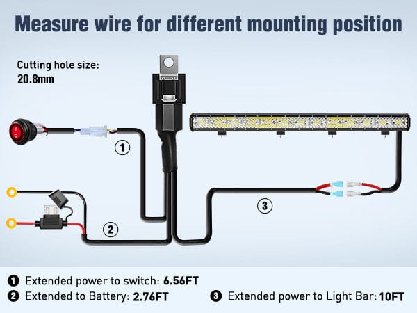 37 Inch 780W 78000LM Triple Row Spot Flood LED Light Bar
