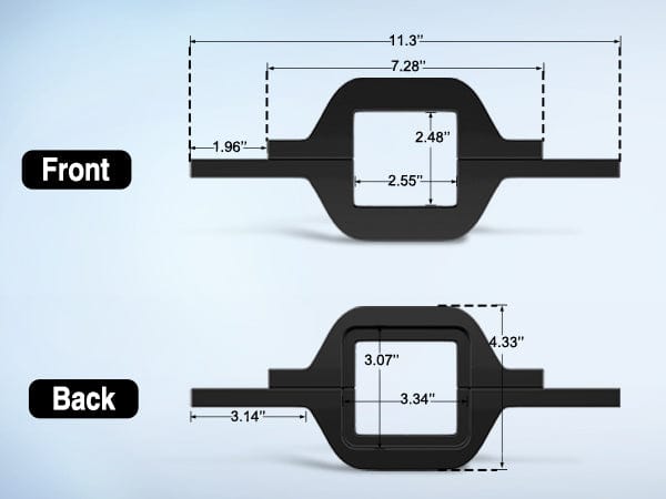 4 Inch 18W Spot Led Pods with 2.5 Inch Tow Hitch Mounting Brackets