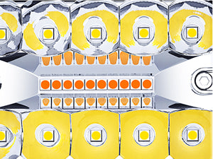 4 Inch 60W Triple Row Amber White Spot Flood LED Pods