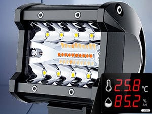 4 Inch 60W Triple Row Amber White Spot Flood LED Pods