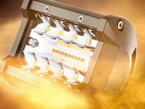 4 Inch 60W Triple Row Amber White Spot Flood LED Pods