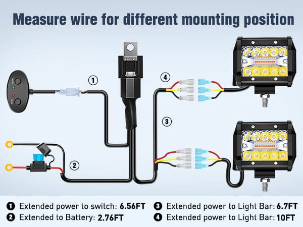 4 Inch 60W Triple Row Amber White Spot Flood LED Pods