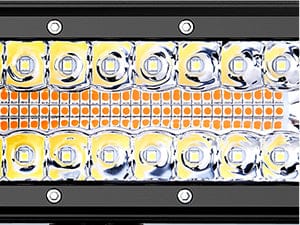 12 Inch 300W Amber White Triple Row Spot Flood Led Light Bar Kit