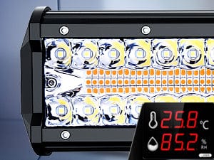 12 Inch 300W Amber White Triple Row Spot Flood Led Light Bar Kit