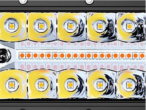 22 Inch 480W Amber White Strobe Triple Row Spot Flood Led Light Bar