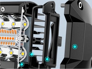 12 Inch 300W Amber White Led Light Bar Kit