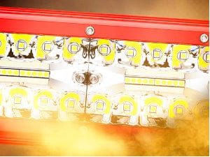 6.5 Inch 120W Triple Row Red Case Spot Flood LED Light Bars