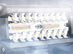 6.5 Inch 120W Triple Row Amber White Spot Flood LED Light Bars