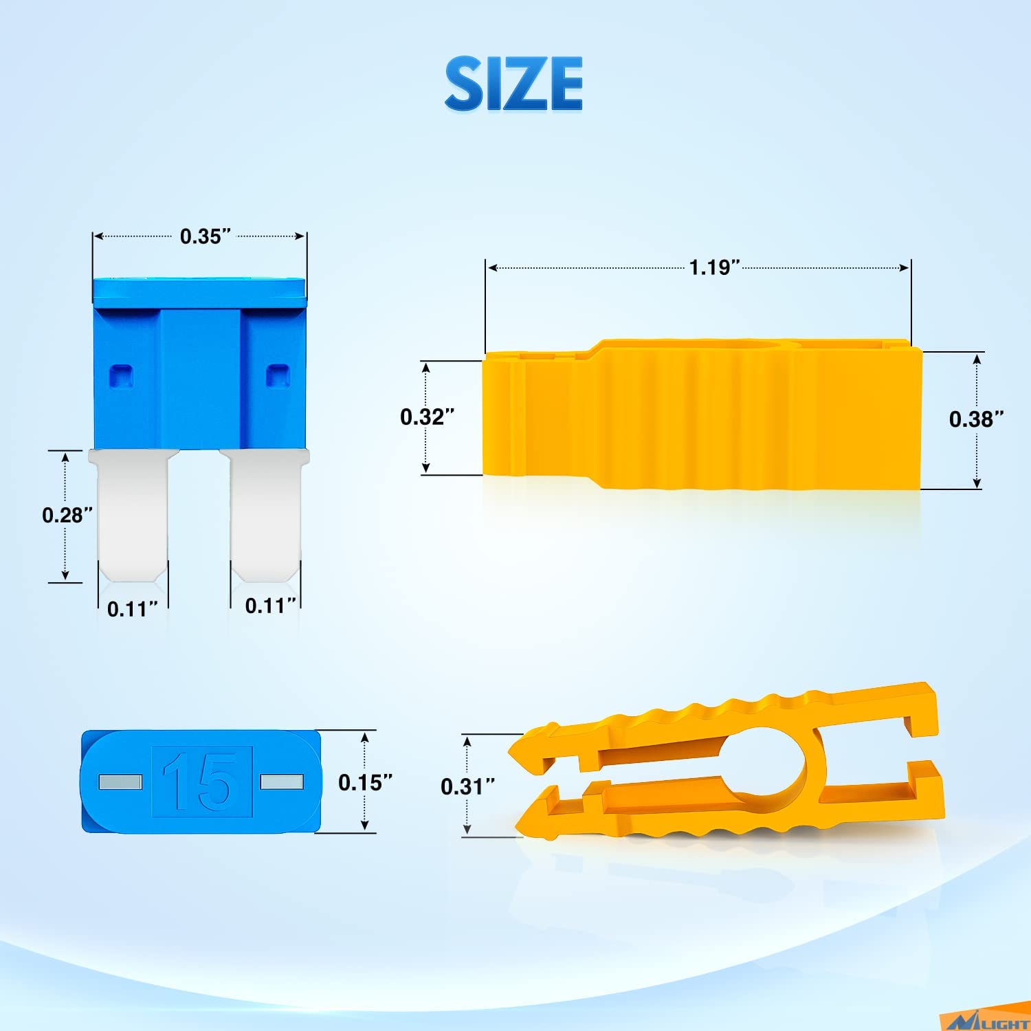 105Pcs Micro2 ATR APT Car Blade Fuses Assortment Kit 5A 7.5A 10A 15A 20A 25A 30A