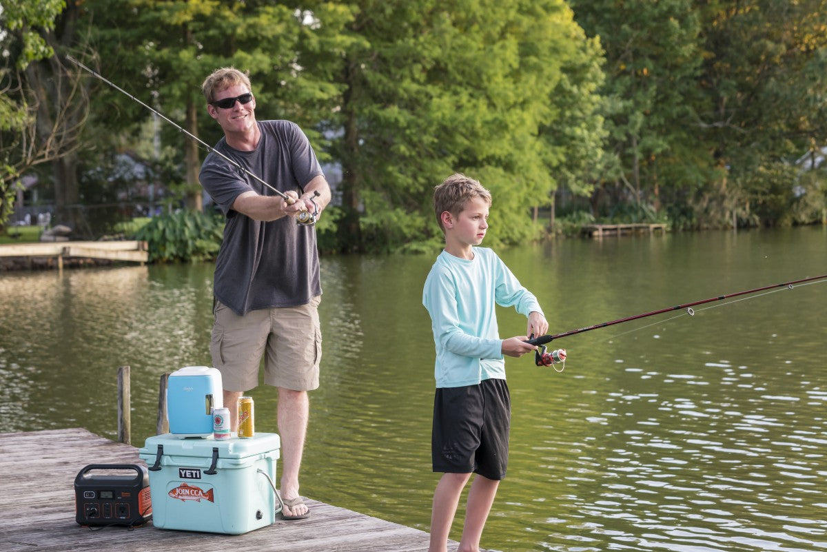 jackery solar generator 500 for bank fishing