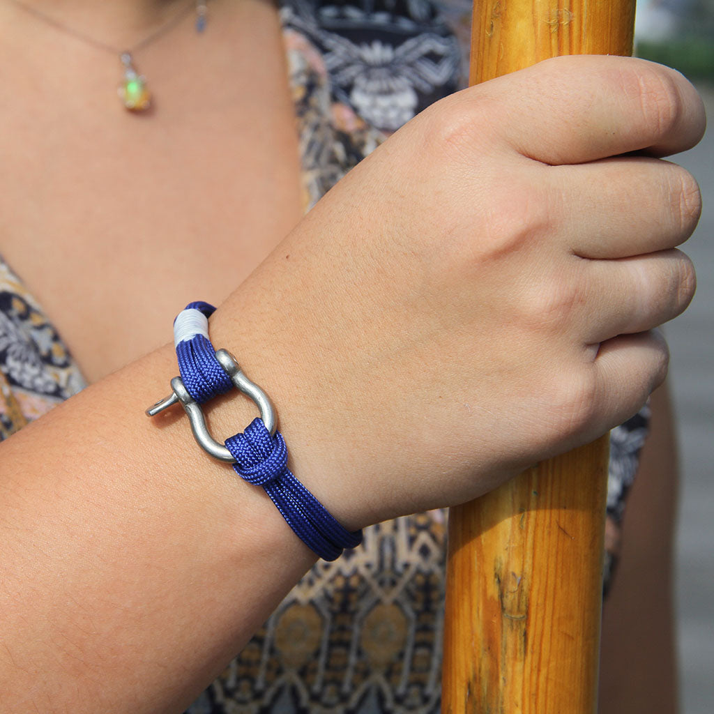 Royal Blue Nautical Shackle Bracelet 029