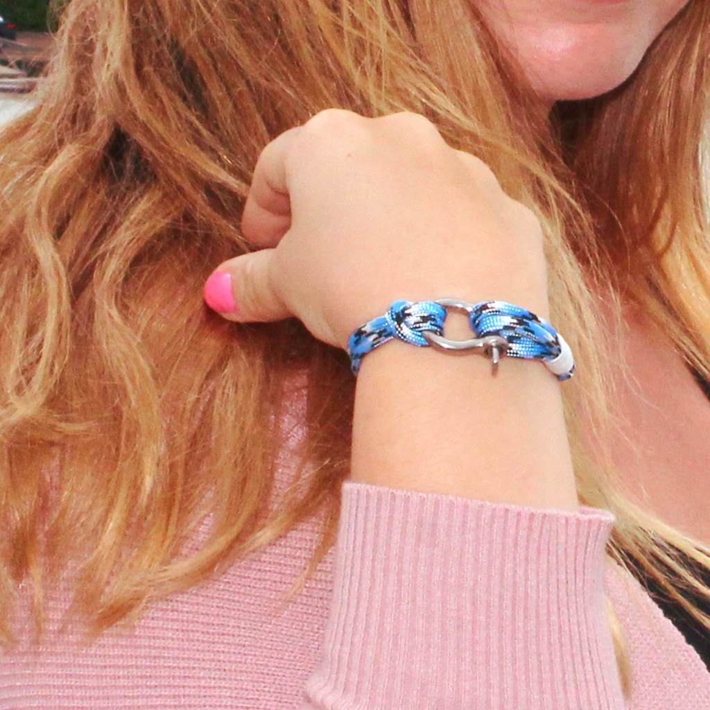 Blue Ice Nautical Shackle Bracelet 074