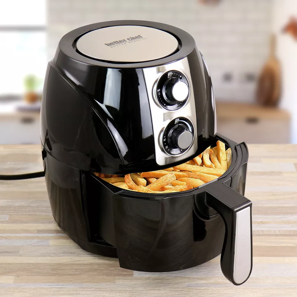 Better Chef IM-435 4.5 Liter 1300 Watts Air Fryer 1 to 30 Minute Timer in Black