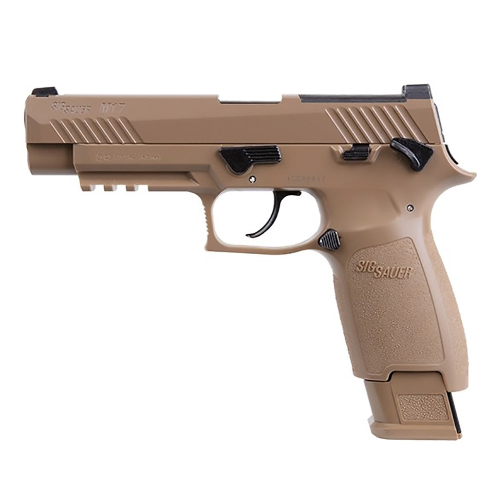 Sig Sauer M17 Semi Auto CO2 Blowback .177 Cal Pellet Coyote Tan Air Pistol w/ 500 Count Sig Air Match Lead Pellets