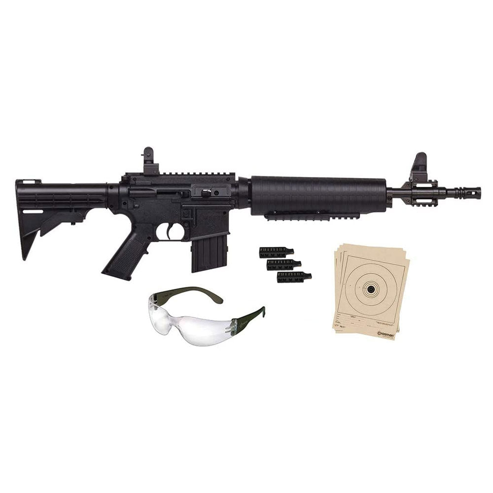 Crosman M4-177 Variable Pump Dual Ammo .177 Cal Tactical Bolt Action Air Rifle Kit