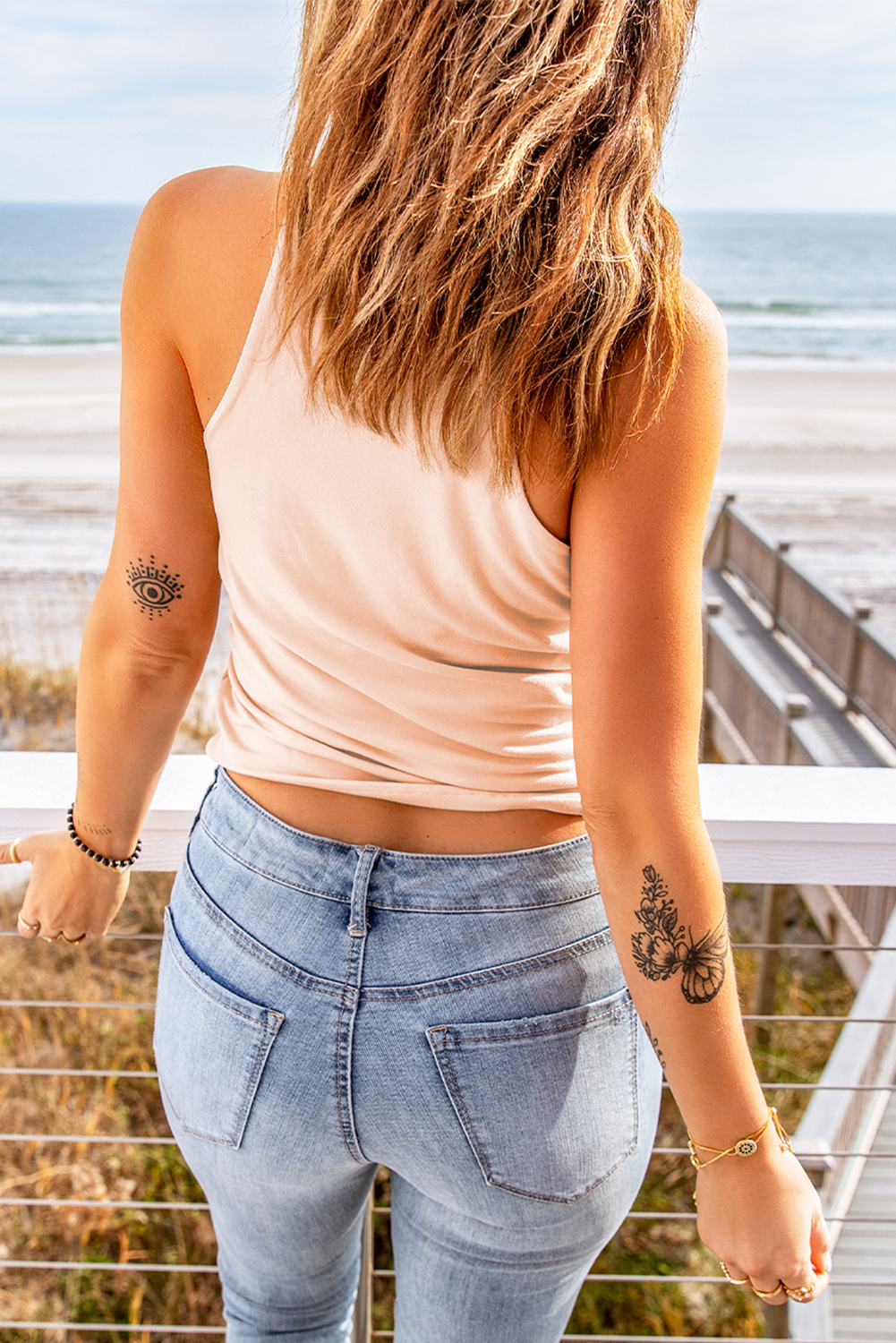 Pink Solid Basic Tank Top