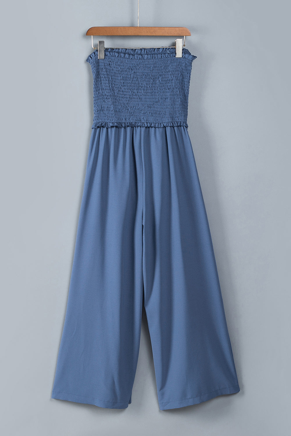 Smocked Bandeau Wide Leg Jumpsuit