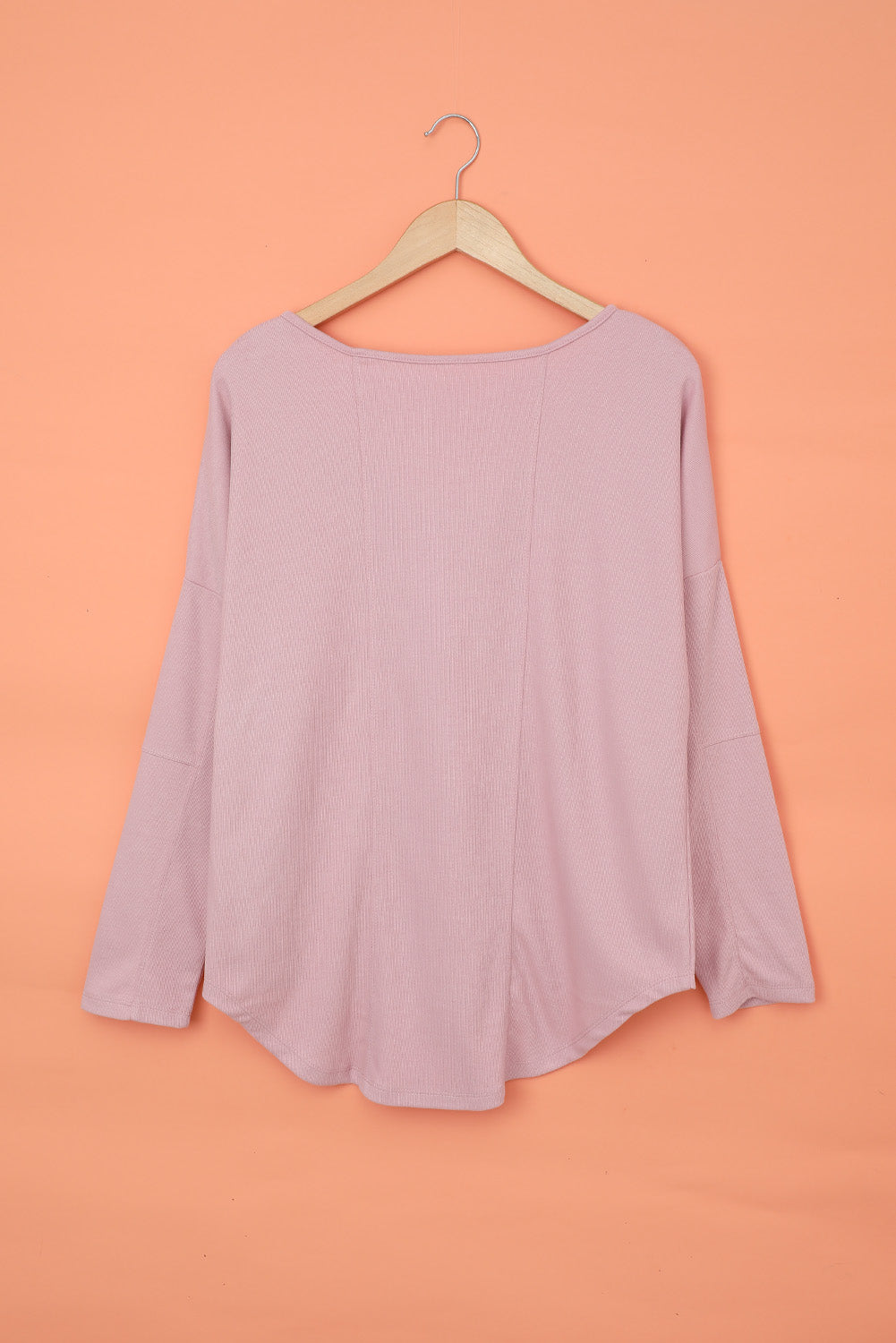 V Neck Washed Grommet Top