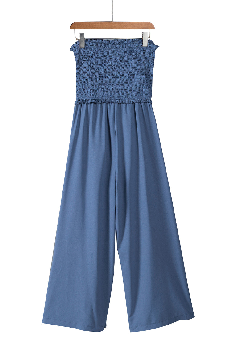 Smocked Bandeau Wide Leg Jumpsuit