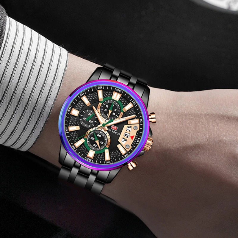 Trendy Rainbow Fashion Business and Sports Chronograph Watches