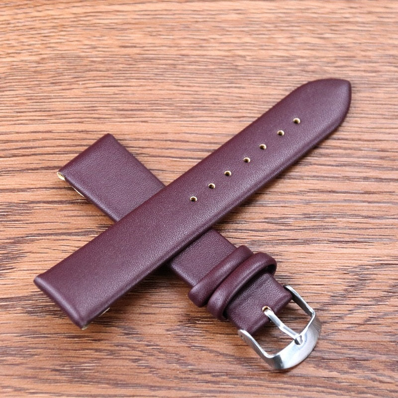 8 to 24mm Soft and Delicate Genuine Leather Replacement Watchbands