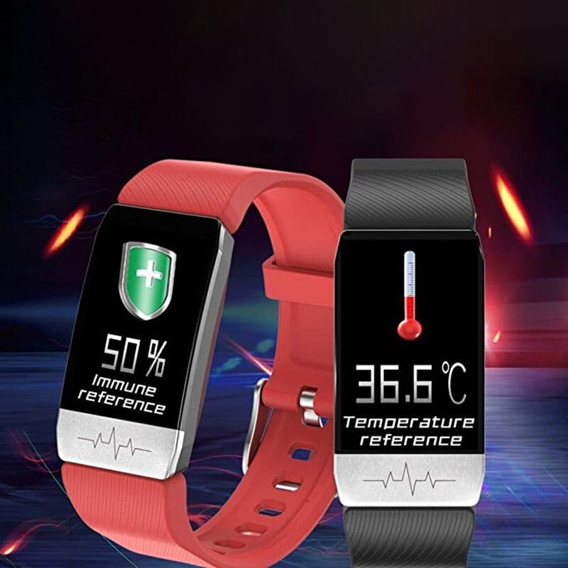 Body Temperature Tracker with Heart Rate Monitor Smartwatches