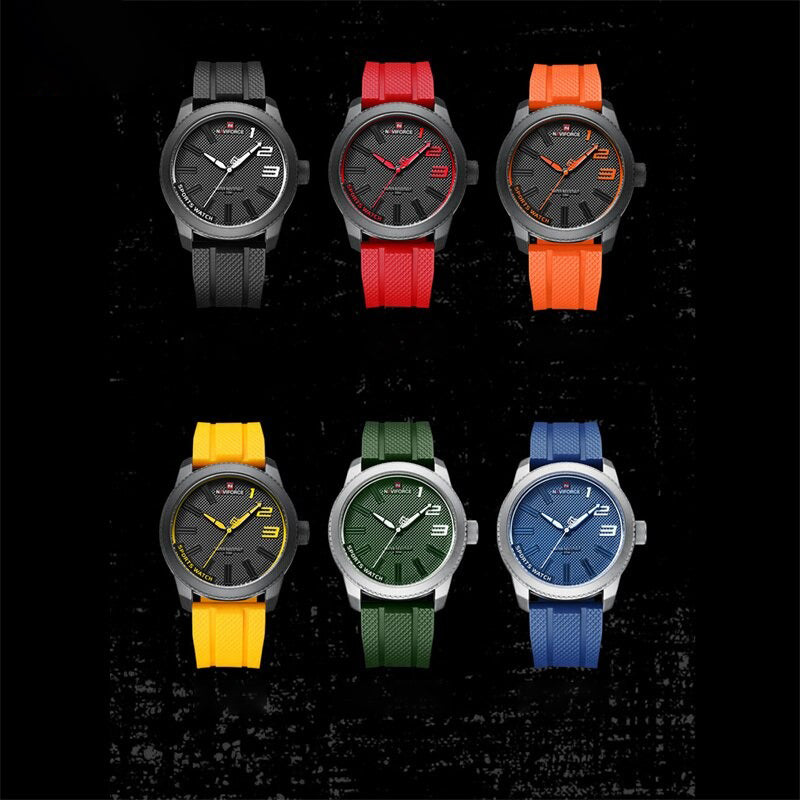 Eye-catching Multi-color Sporty Silicone Strap Quartz Watches