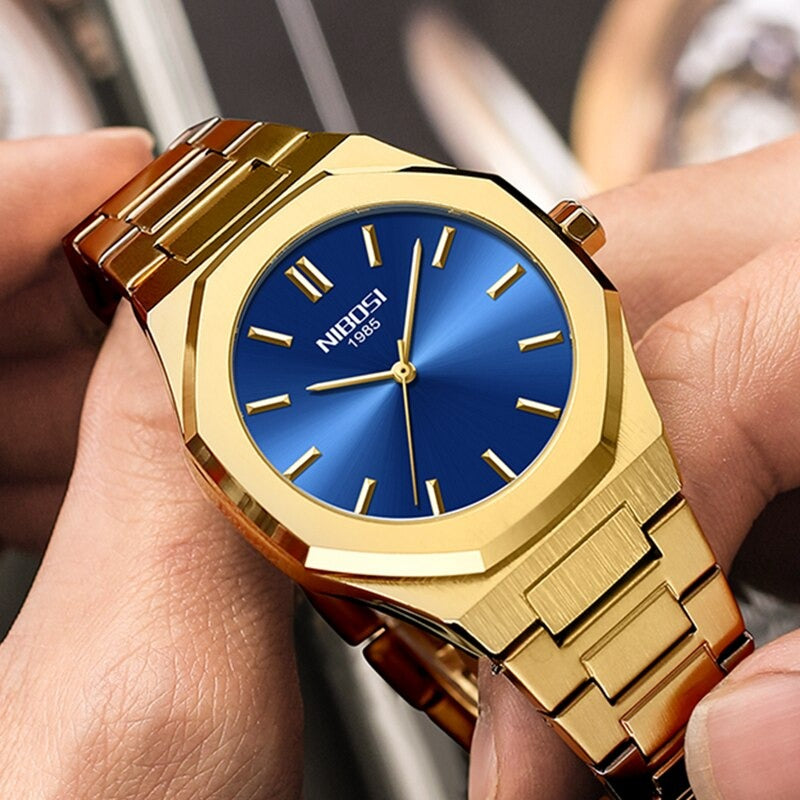 Elegant and Smooth Shape Geometric Dial Luminous Quartz Watches