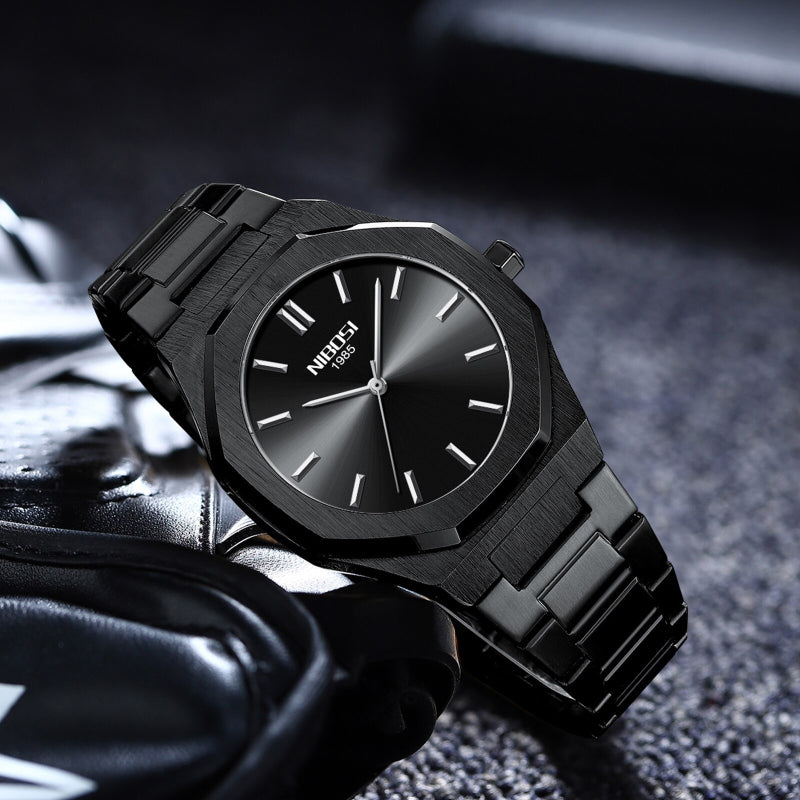 Elegant and Smooth Shape Geometric Dial Luminous Quartz Watches